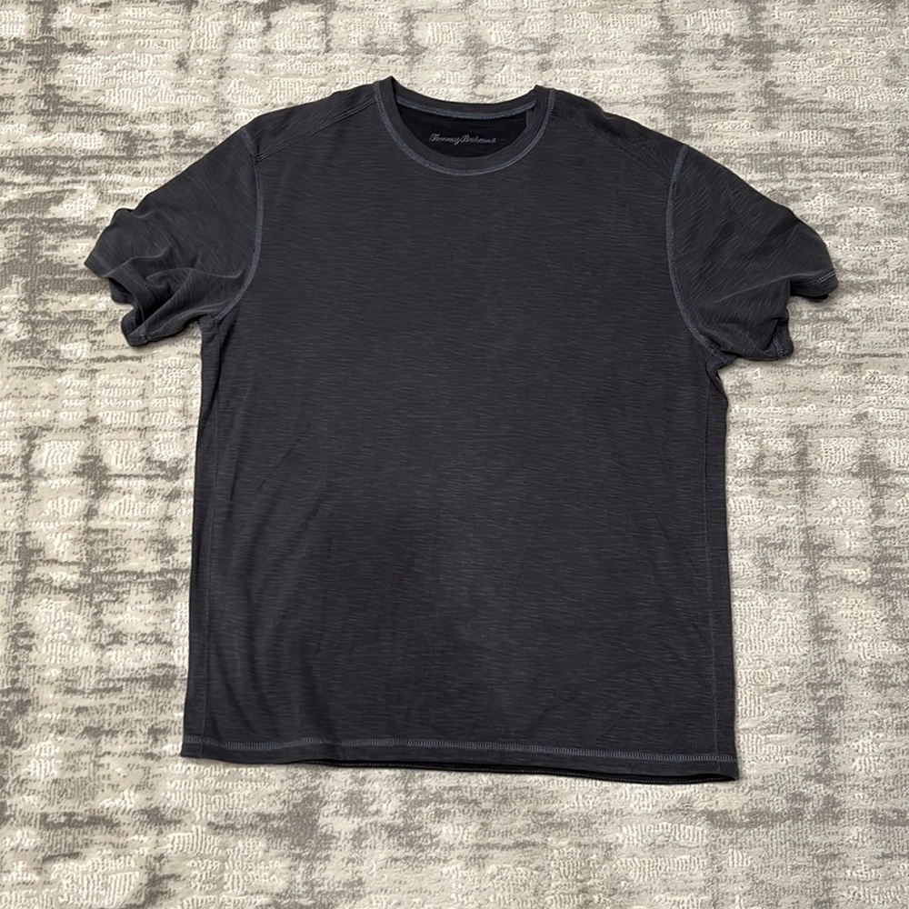 Tommy Bahama Grey T shirt sz L soft relaxers tee
